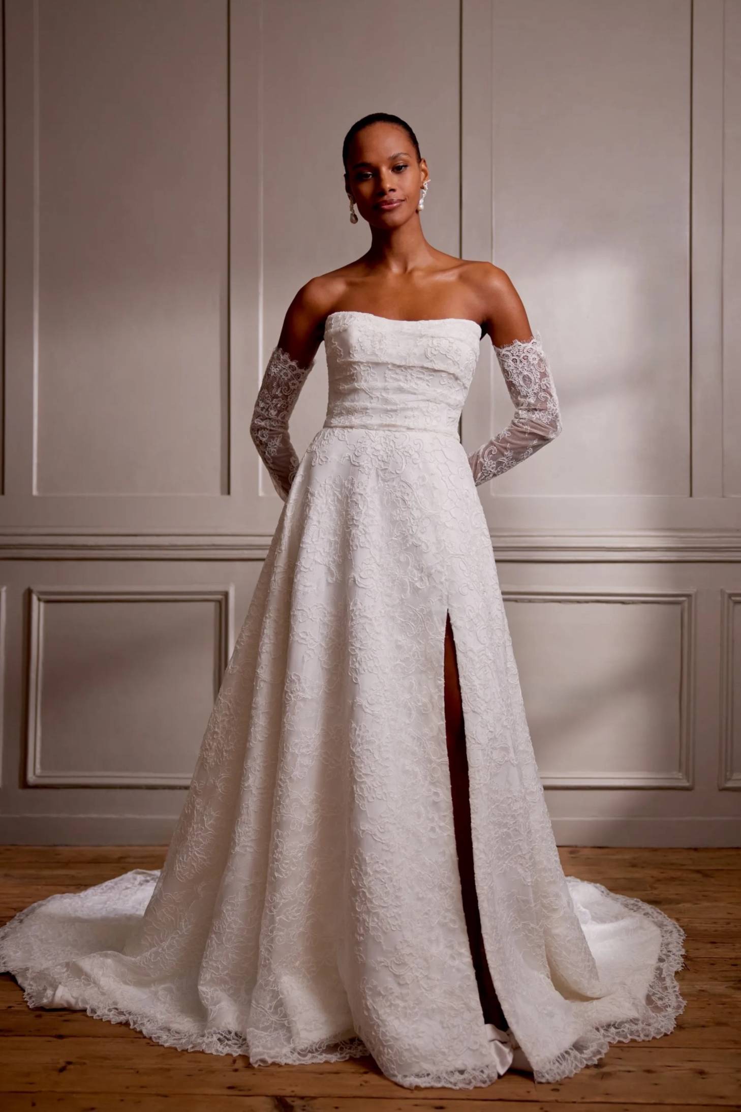 Model wearing a dress by Savannah Miller