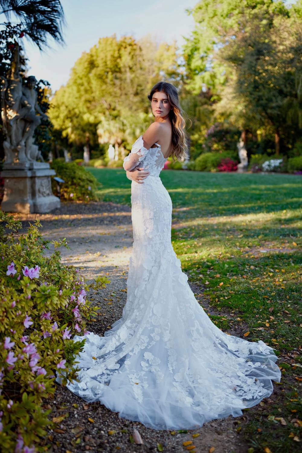 Model wearing a Prelude Private Label Gown